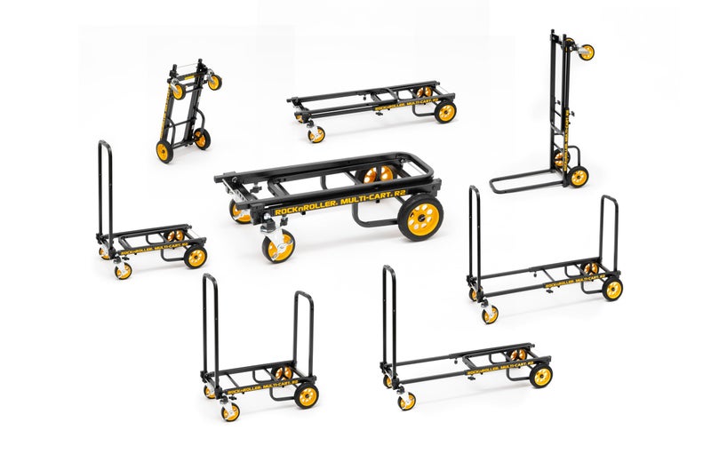 Rock-N-Roller R2RT (Micro) 8-in-1 Folding Multi-Cart/Hand Truck/Dolly/Platform Cart/26" to 39" Telescoping Frame/350 lbs. Load Capacity, Black - Image 2