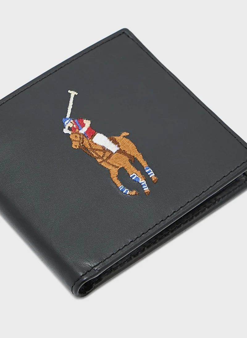 POLO RALPH LAUREN Big Pony Leather Billfold Coin Wallet