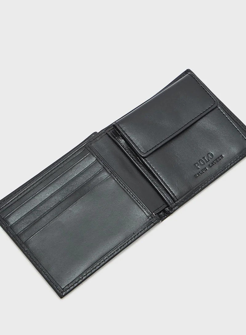 POLO RALPH LAUREN Big Pony Leather Billfold Coin Wallet