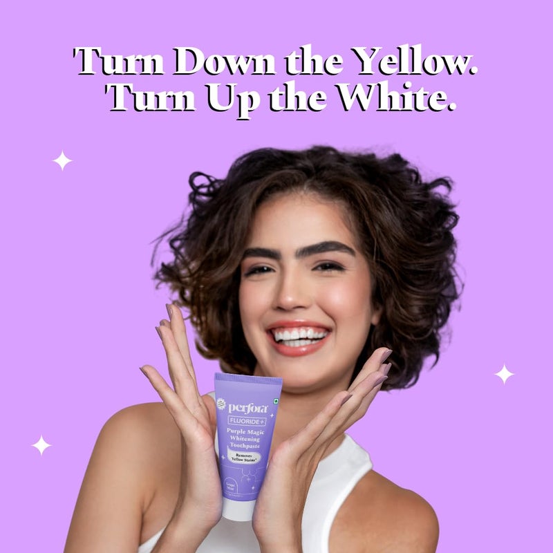 Perfora معجون أسنان بيرفورا الأرجواني لتبييض الأسنان - 125 جرام | معجون أسنان أرجواني لتبييض الأسنان | مزيل بقع الأسنان | آمن وفعال لتبييض الأسنان | نكهة عنب بالنعناع - Image 2