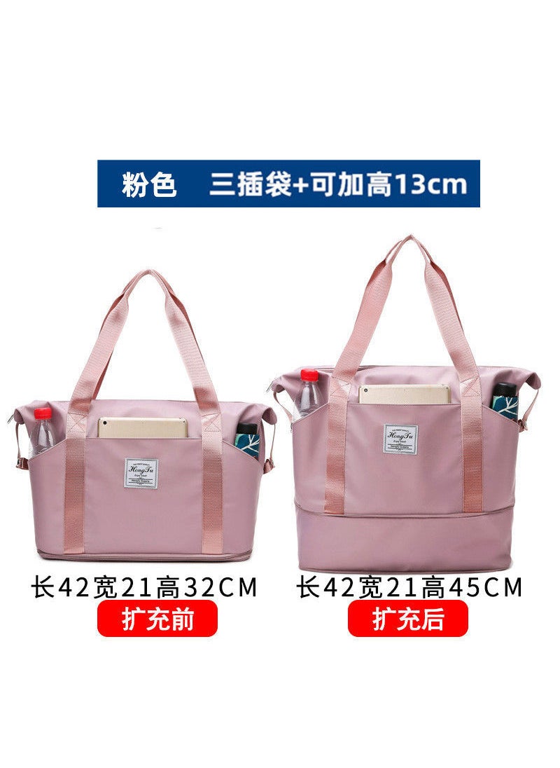 Generic Large Capacity Travel Bag Organiser Pink [dustproof and waterproof | quality selection]] 