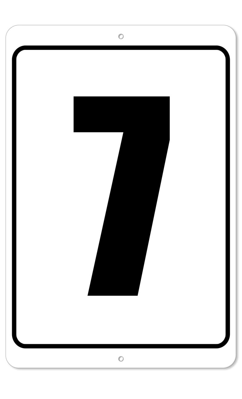 The King Kush Numbered Sign 7 | 8 x 12 Aluminum Outdoor/Indoor Sign/Area Marker, Curbside Number (7) - Image 1