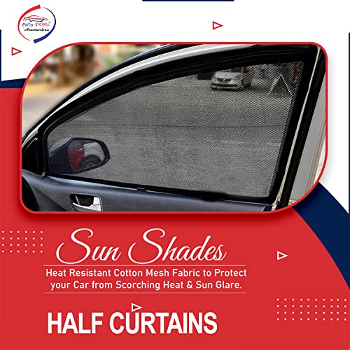 Auto Pearl Black Z Window Plug-in Half Sun Shades Car Curtain Compatible with Ciaz 2014-2017 (Set of 4) - Image 3