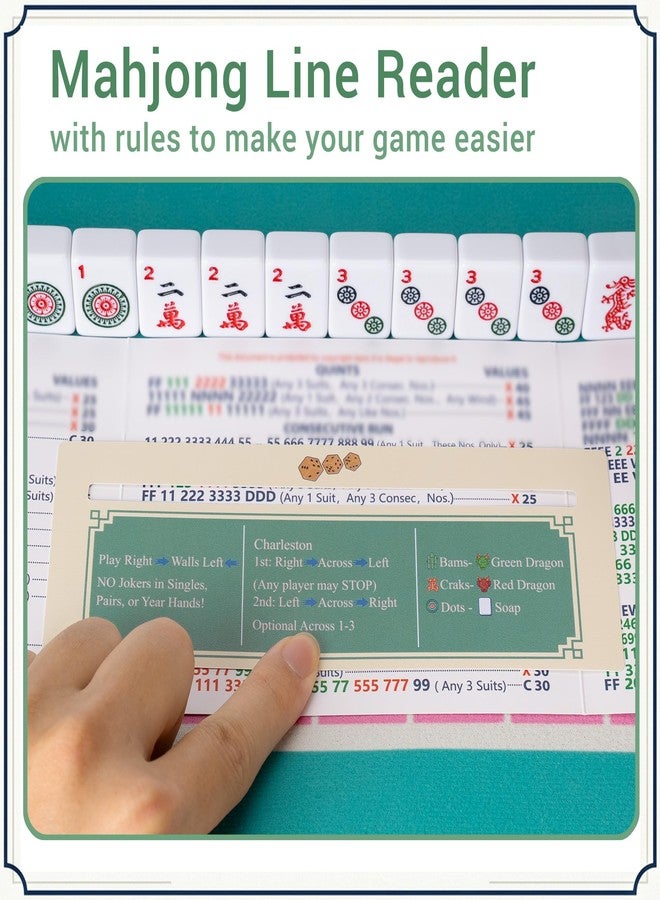 Tinzum 4 PCS Line Reader with Rules in 4 Colors for 4 Mahjong Players - Image 5
