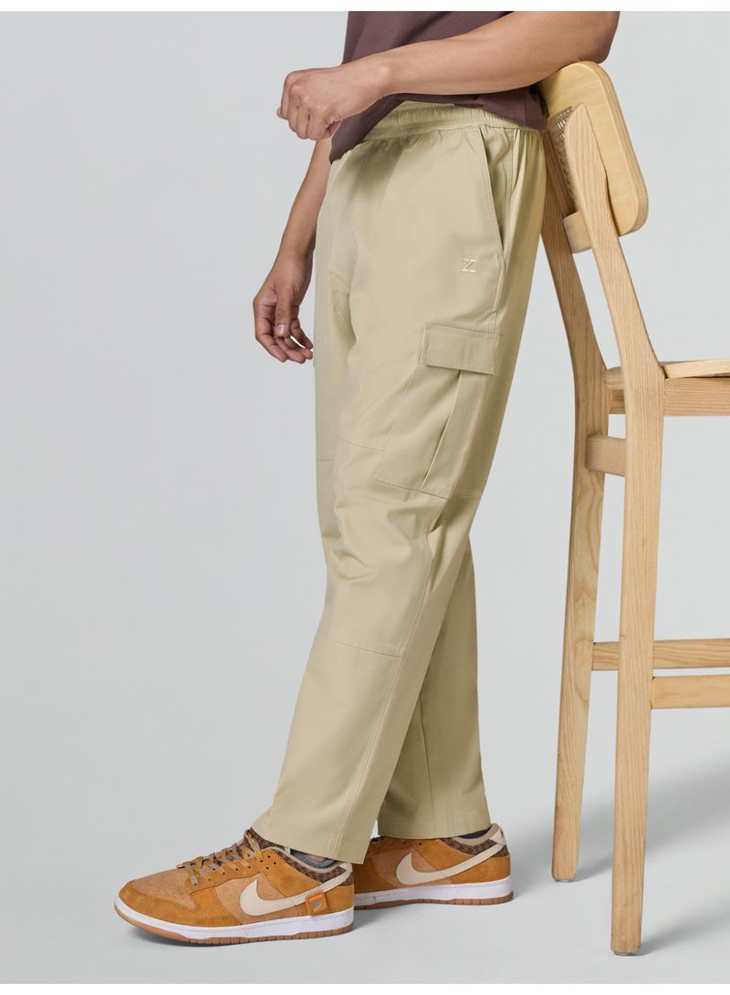 اكس واي اكس اكس بنطال كارغو XYXX روف ريبستوب كارجو | بنطال كارغو سادة مريح للرجال بخمسة جيوب - Image 1