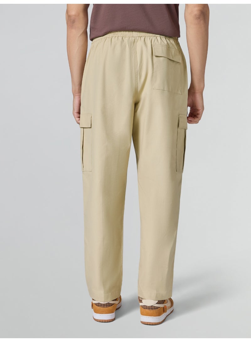 اكس واي اكس اكس بنطال كارغو XYXX روف ريبستوب كارجو | بنطال كارغو سادة مريح للرجال بخمسة جيوب - Image 3