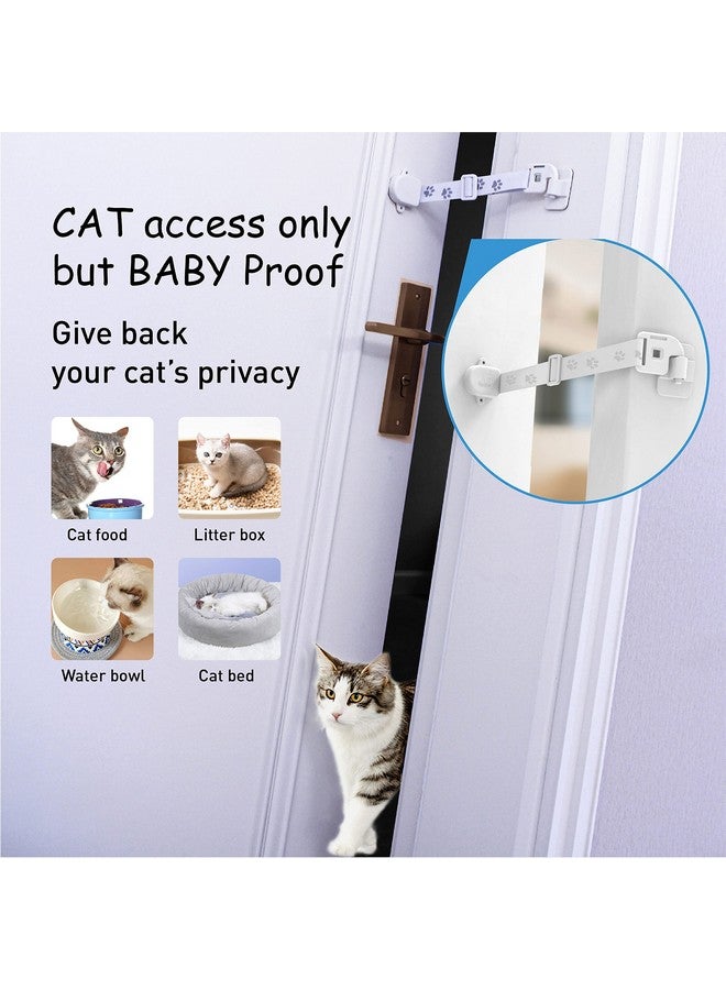 Neobay Child Proof Door Lock with Adjustable Door Strap and Latch. No Need for Interior Cat Door. Keep Toddler Out of Room with Litter Box While Let Cat in Easily - Image 3