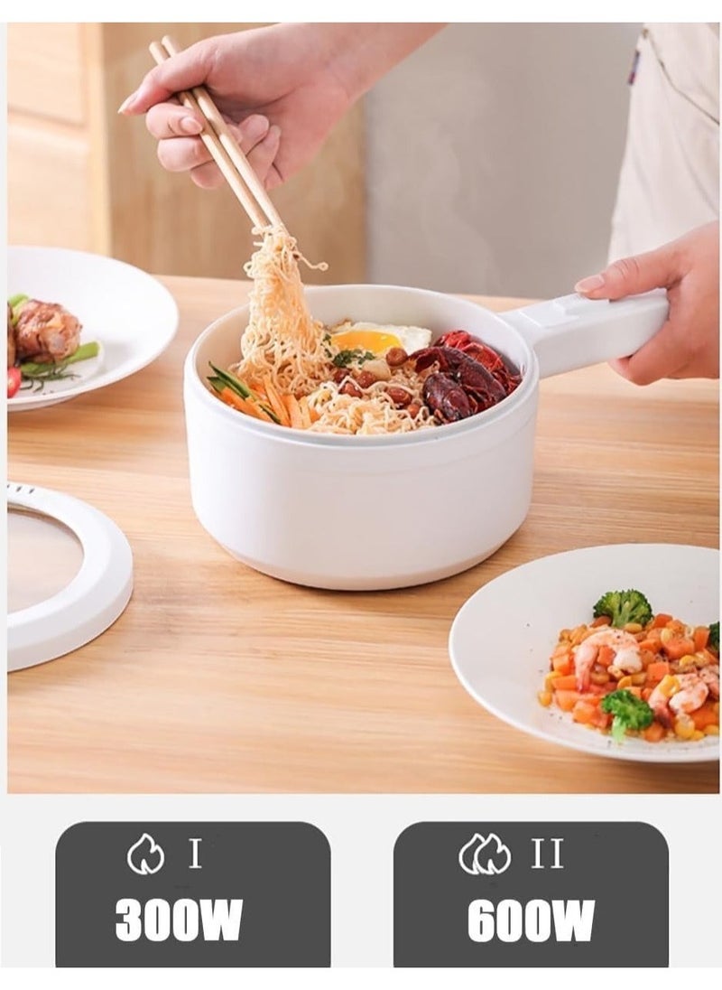 Denx 2L Electric Hot Pot With Steamer & Temperature Control, Non-Stick Electric Cooker Shabu Shabu, Electric Skillet, Frying Pan, Electric Saucepan, For Noodles, Egg, Steak, Oatmeal And Soup - Image 4