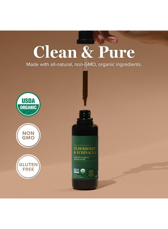 Global Healing Center USDA Organic Elderberry & Echinacea Liquid Supplement Tincture | Antioxidant Immune Support Against Harmful Organisms for Adults and Kids, Vegan, Non-GMO, 2-Month Supply (2 Oz) - Image 4