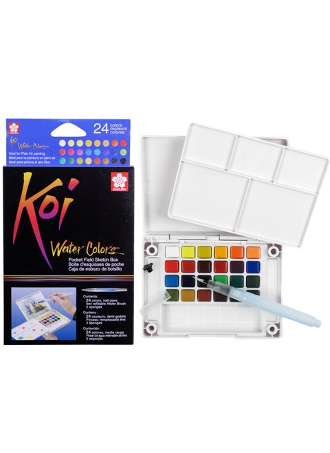 24-Piece Koi Water Color Multicolour