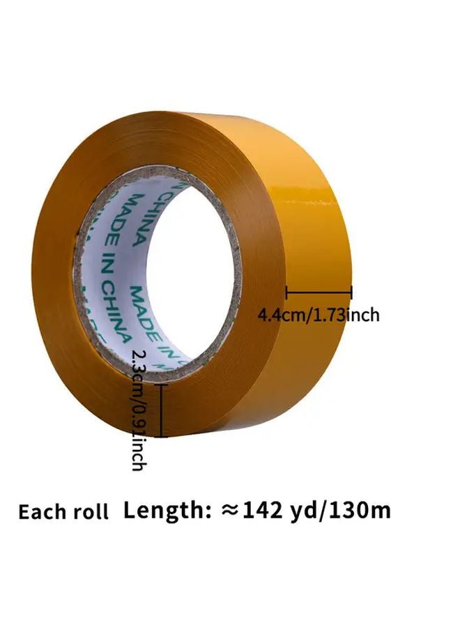 شريط التغليف الأصفر بعرض 1.73 بوصة وطول 142 ياردة، ذو لاصق قوي للشحن - Image 4