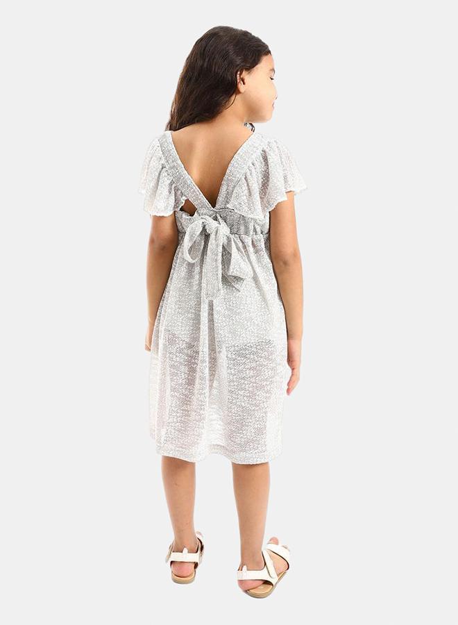 Kady Back Lace Stitched Girls Dress girls shane 10 - Image 3