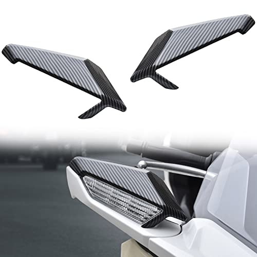 VEISUTOR Rearview Mirror Trim Kit for Goldwing GL1800 Front Carbon Fiber Pattern Rear View Mirror Trim Cover Decoration for Honda Gold Wing 1800 GL1800 20182020 Accessories - Image 1