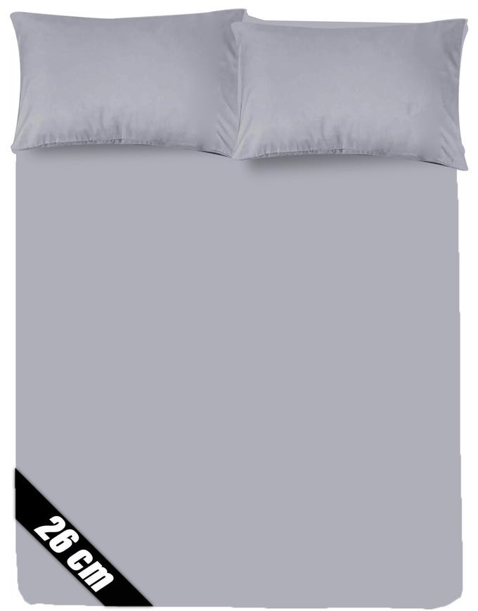 MICROFIBER 4FT FITTED SHEETS BREATHABLE ANTI WRINKLE 26CM DEEP POCKET SILVER BEDDING LINEN 122 X 190 CM SMALL DOUBLE FITTED SHEET 34 BED SHEETS FITTED