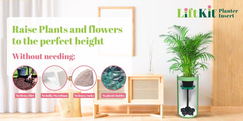 Lift Kit Planter Insert Tall Tapered Plant Riser Fill Bottom of Tall Flower Pots and Large Plant Containers | Indoor and Outdoor (11-17â€ Rise, 6" Base, 10" Top) - Image 3