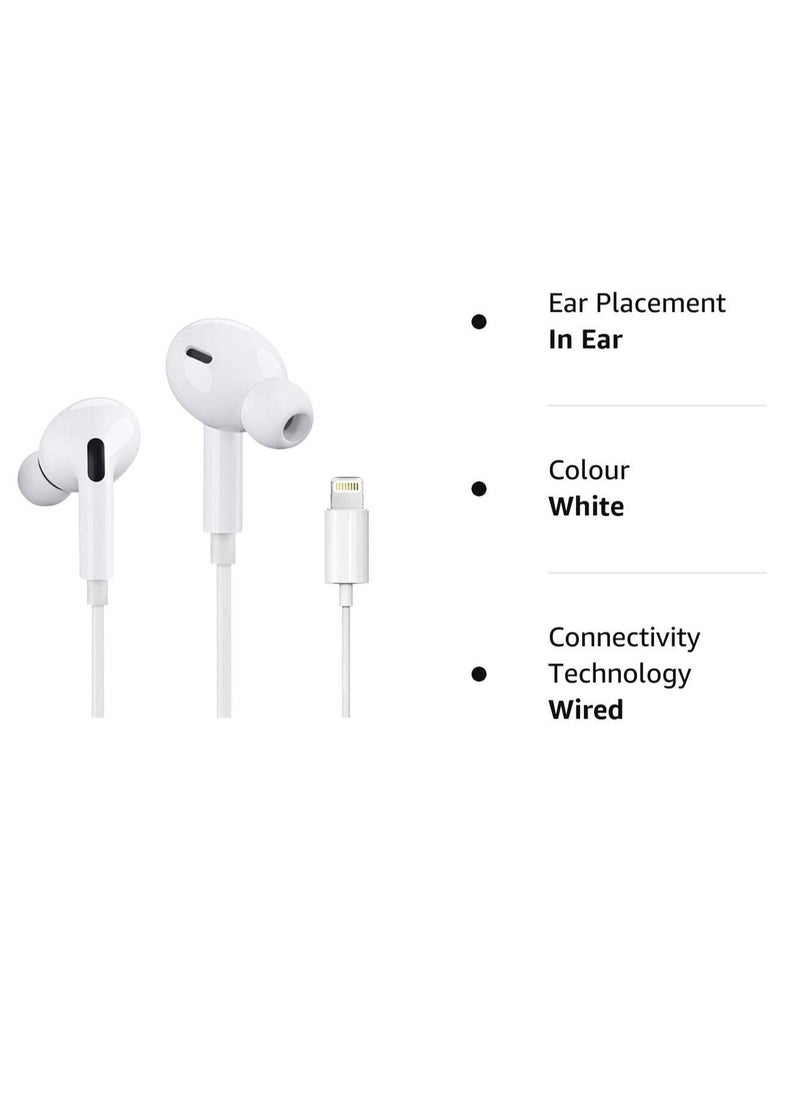 ELTRAZONE - Lighting Wired Earphone Connector (Built-in Microphone & Volume Control) in-Ear Stereo Headphone/Headset Compatible with iPhone 12/SE/11/XR/XS/X/7/Plus/8/Plus - Image 1