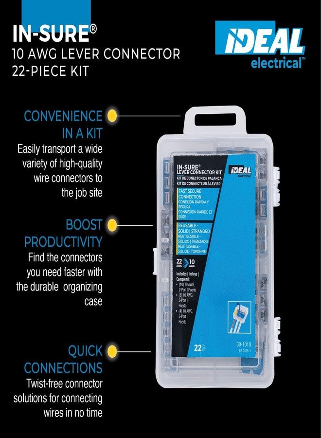 Ideal Industries Ideal Electrical 30-1010 InSure 22 pc 10 AWG Lever Connector Kit - Image 2