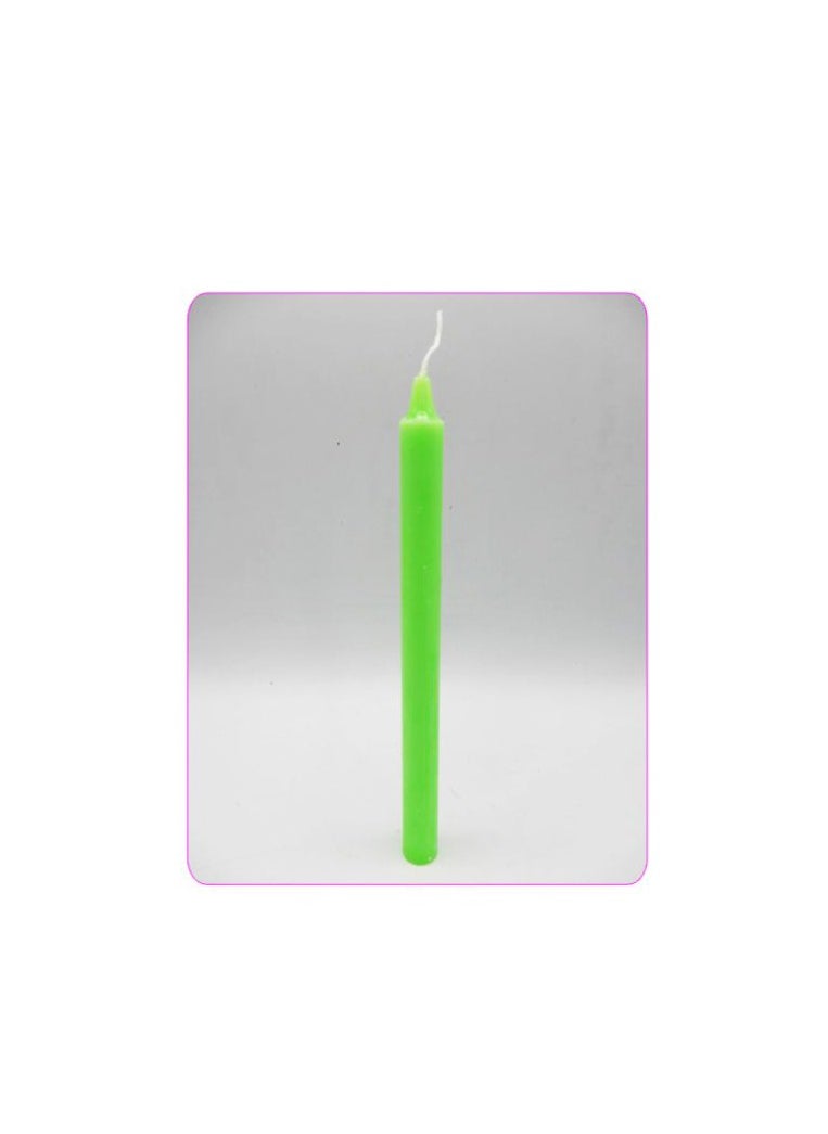 PARTY FUN - Apple Green Candles 10pcs 29g 19x1.5cm Illuminate Your Celebrations with Vibrant Elegance - Image 1