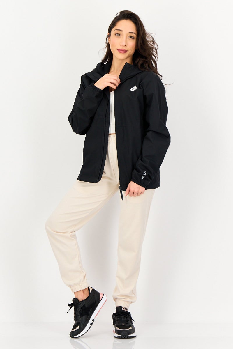 Adidas جاكيت تدريب طويل الأكمام للنساء، رياضي، أسود - Image 4