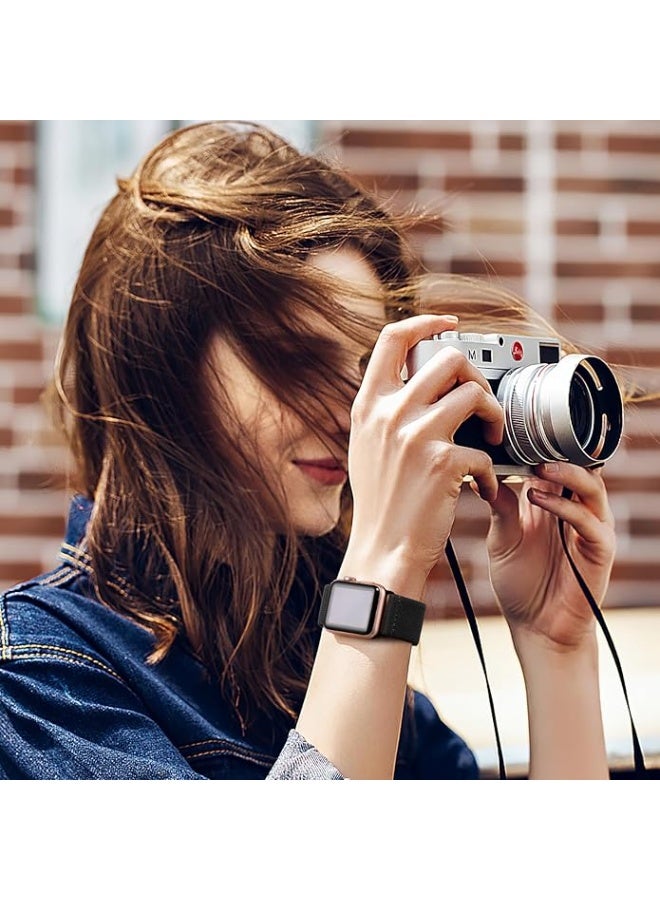 أوليسون سوار معصم بديل مضفر لساعة أبل سيريز 11/سيريز 10 مقاس 42 مم، متوافق مع سوار ساعة أبل مقاس 42 مم/41 مم/40 مم/38 مم، ولساعات أبل ألترا سيريز 10، 9، 8، SE، 7، 6، 5، 4، 3، 2، 1 - Image 5