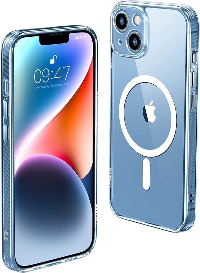 iPhone 14 Magsafe Case 6.1 Inch Slim Thin Magnetic Case Yellowing-Resistant Anti-Drop Shock Absorption Anti-Scratch and Hard Back Crystal Case Cell Phone Cover Compatible with iPhone 14 Case  - Image 1