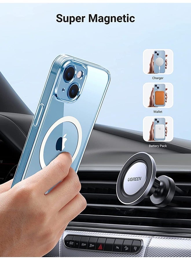 iPhone 14 Magsafe Case 6.1 Inch Slim Thin Magnetic Case Yellowing-Resistant Anti-Drop Shock Absorption Anti-Scratch and Hard Back Crystal Case Cell Phone Cover Compatible with iPhone 14 Case  - Image 5