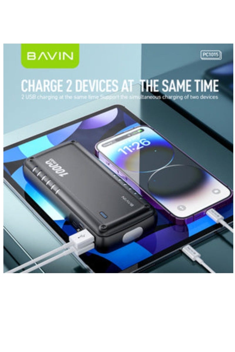 Bavin PC1015 10000mAh Automobile Powerbank and Car Igniter with SOS Flashing Light and DO Jack Smart Battery Clip For Car Emergency Start Ignition Portable Power Bank - Image 5