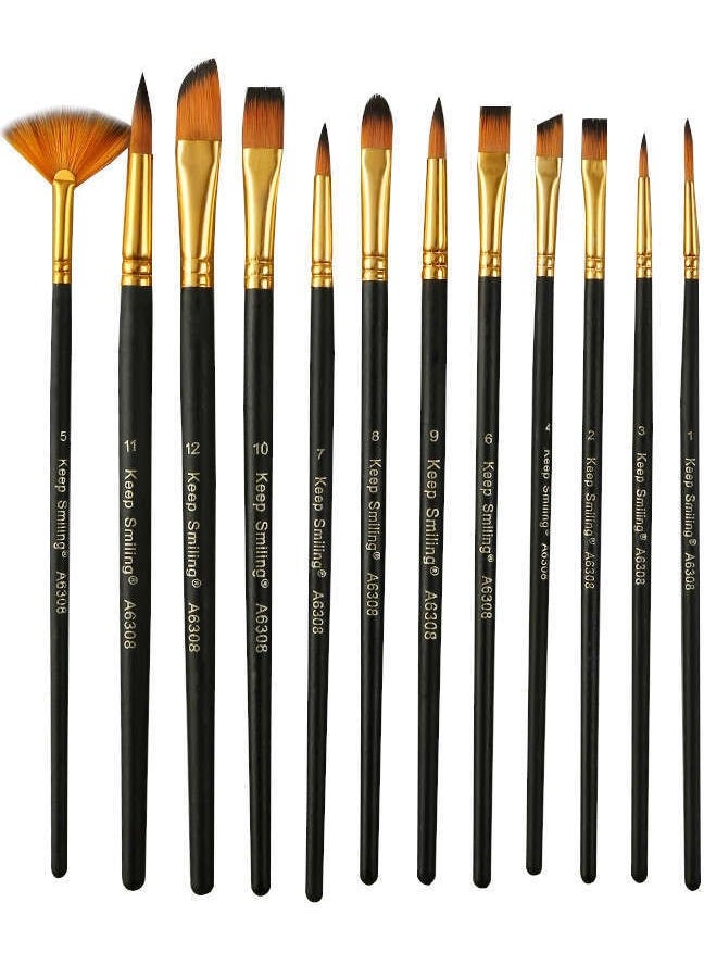 Keep Smiling Synthetic Brush Set 12Pieces A6308  - Image 4