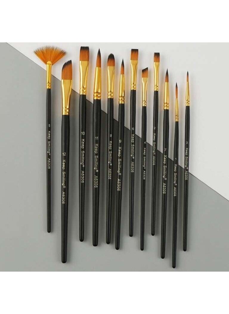 Keep Smiling Synthetic Brush Set 12Pieces A6308  - Image 3
