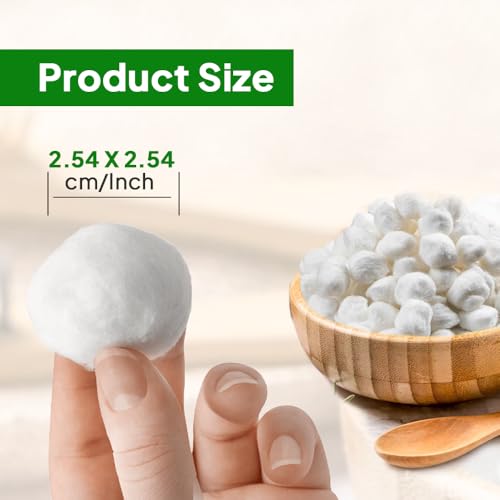 Spa Stix Cotton Balls. 500 Count Medium Size. Non Sterile Super Soft.,White - Image 2