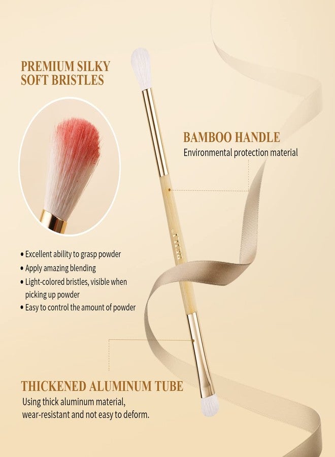 BEILI Eyeshadow Brushes Set 10pcs Duo End Eye Makeup Brushes Travel Makeup Brushes Set with Soft Synthetic Hairs & Real Bamboo Wood Handle for Eyeshadow, Blending,Concealer, Eyebrow, Eyeliners - Image 3