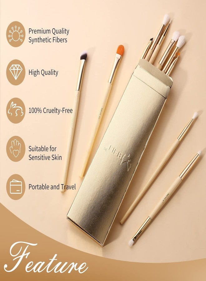 BEILI Eyeshadow Brushes Set 10pcs Duo End Eye Makeup Brushes Travel Makeup Brushes Set with Soft Synthetic Hairs & Real Bamboo Wood Handle for Eyeshadow, Blending,Concealer, Eyebrow, Eyeliners - Image 4