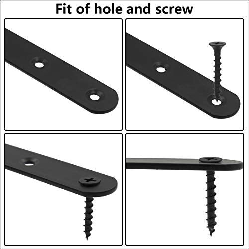 Luomorgo 16 Pcs L Shaped Brackets for Shelves - Heavy Duty Steel, Decorative Corner Brace Joint, Right Angle Wall Hanging Brackets with Screws, 5" x 3", Black - Image 5