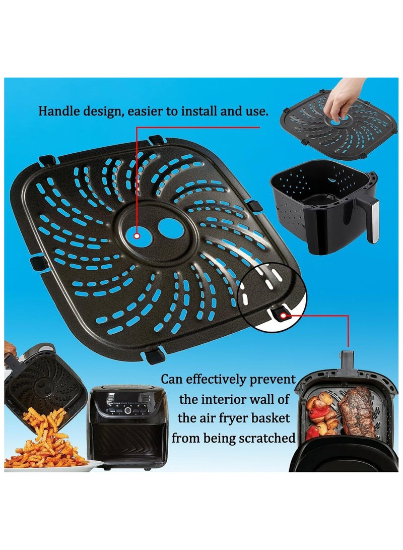 عام **رف مقلاة هوائية مزدوج الطبقة - إكسسوارات مقلاة هوائية، حامل شواء من الفولاذ المقاوم للصدأ لمعظم المقالي الهوائية، أدوات طبخ منزلية** - Image 4