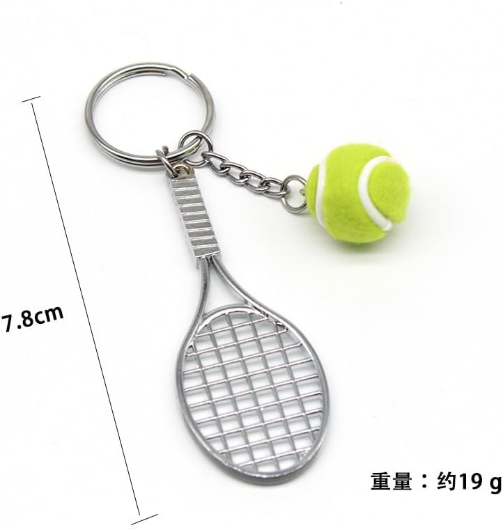 COSTOYFUN Wen XinRong Mini Cute Tennis Keychain Tennis Racket Ball Key Chain for Men Women Boys Girls - Image 3