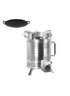 Outdoor Camping Wood Stove with Baking Pan Portable Stainless Steel Wood Stove Wood Stove for Outdoor Picnics