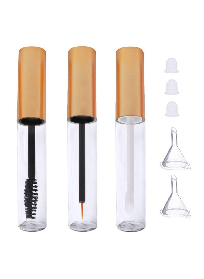 Pengxiaomei 10ml Empty Mascara TubeEyeliner Tube and Lip Gloss TubesEyelash Cream Container Bottle with Funnels Transfer Pipettes 3pcs - Image 2