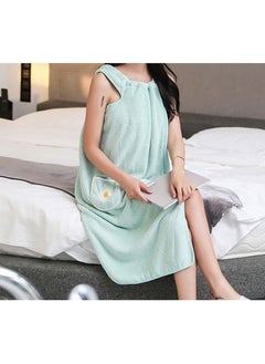 Women's Bath Towel Robe Robe Body Spa Bath Wrap Toweling Robe (Light Green)