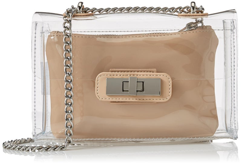 Steve Madden womens Clutch Crossbody Bag, Clear, 8 L x 5 H 3 W US - Image 1