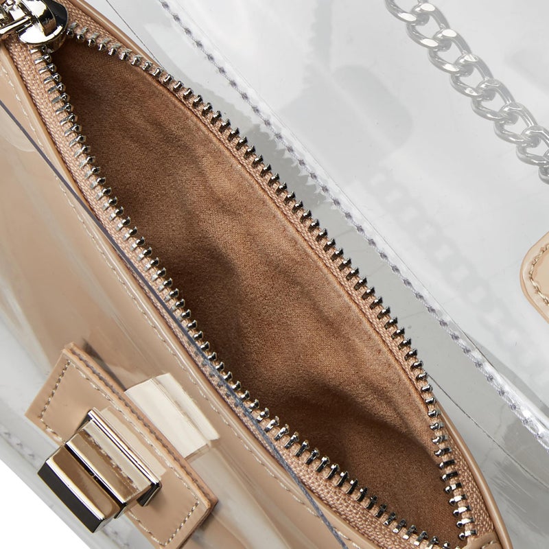 Steve Madden womens Clutch Crossbody Bag, Clear, 8 L x 5 H 3 W US - Image 3