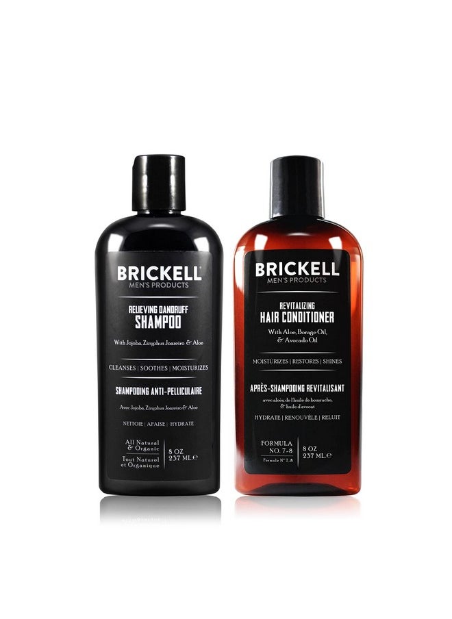 Brickell Men's Products - Brickell Men’S Daily Relieving Hair Care Routine Dandruff Shampoo And Conditioner Set For Men All Natural And Organic Scented - Image 1