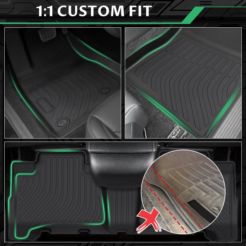 JAOGAUS Floor Mats for Toyota 4Runner 2003-2009(ONLY for 5 Seats), Custom Fit TPE Cargo Liner, Waterproof Duty Trunk Mat Accessories for 4Runner SR5 TRD Off-Road TRD Pro Limited, 4th gen 4runner Floor Mats - Image 3