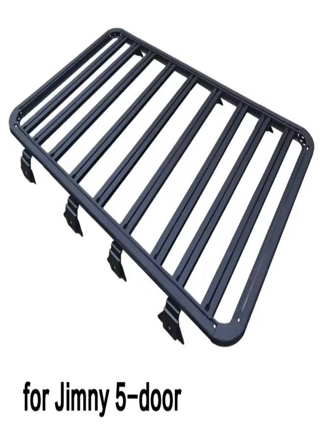 Aluminium Roof Rack Cargo Carrier for Suzuki Jimny, Flat Roof Rack for Jimny 2019+ 5 Door Models, Heavy Duty Off-Road Luggage Platform, Black - Image 3