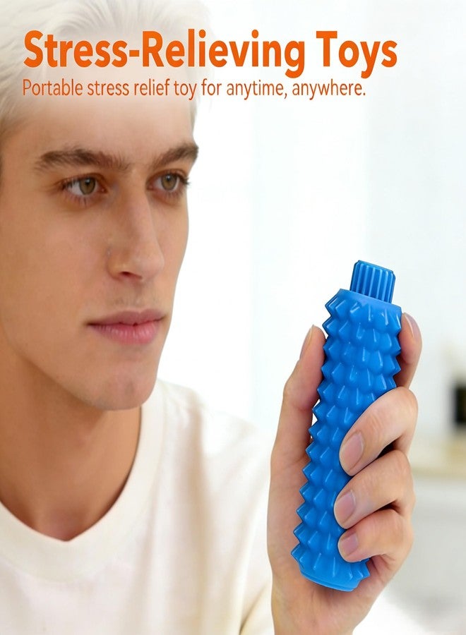 Parawo 2PCS Little Ouchies Pain Stim Fidget,Spiky Sensory Fidget Toys for Adults Anxiety Relief(Blue,Orange) - Image 2