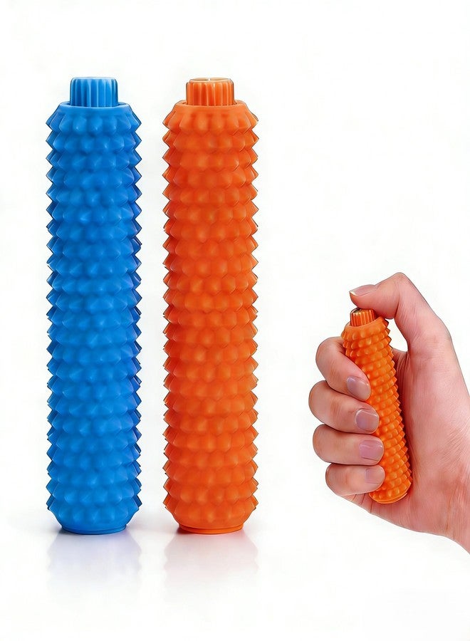 Parawo 2PCS Little Ouchies Pain Stim Fidget,Spiky Sensory Fidget Toys for Adults Anxiety Relief(Blue,Orange) - Image 1
