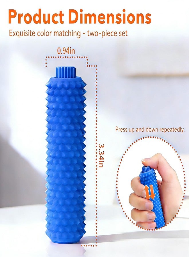 Parawo 2PCS Little Ouchies Pain Stim Fidget,Spiky Sensory Fidget Toys for Adults Anxiety Relief(Blue,Orange) - Image 4