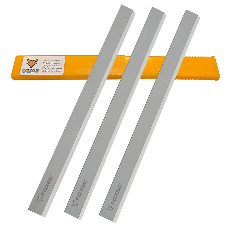 FOXBC 15 Inch Planer Blades for Delta DC-380 22-677, Grizzly G1021 G0453, Jet WP-15CS JWP-15B 708529G, Powermatic and Most 15 Inch Planer - Set of 3 - Image 1