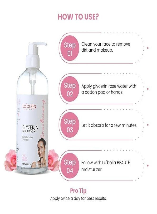 Labolia Beaute 99.9% Pure Glycerin Solution for Healthy, Soft and Smooth Skin (100gm) With Rose Water | Dermatologist Recommended | Non Toxic Formula - Image 2