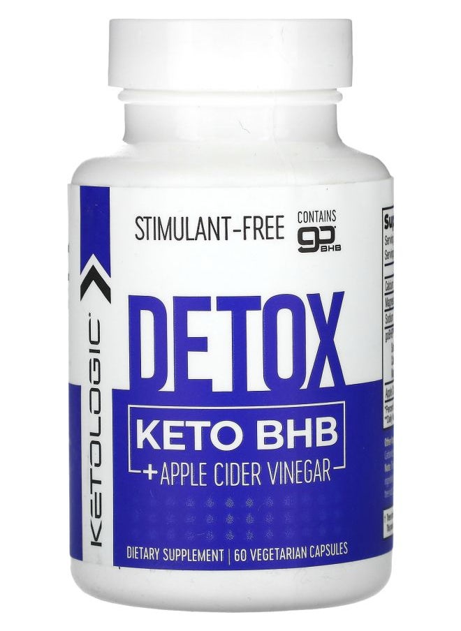 Detox Keto BHB + Apple Cider Vinegar 60 Vegetarian Capsules - pzsku/ZC1D5908E260C3FEA7323Z/45/_/1728489579/1f4827e0-ec4f-465c-b865-645a4dd1ac48