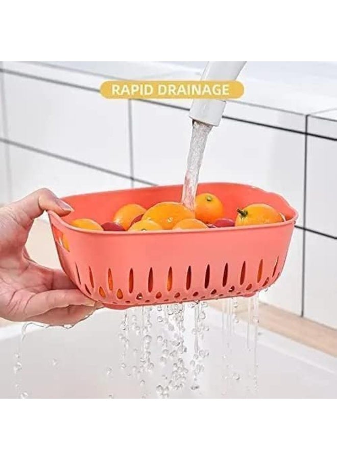 صندوق متعدد الوظائف 3 في 1 للفواكه والخضروات- تصميم موفر للوقت، للتخزين في الثلاجة، علب حفظ الفواكه - سعة كبيرة لتنظيف الطعام وغسيله وتصفيته للفواكه والخضروات - Image 2
